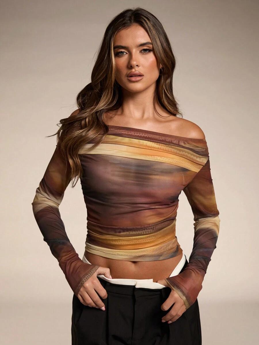 SHEIN TOP Z DŁUGIM RĘKAWEM S06__XS