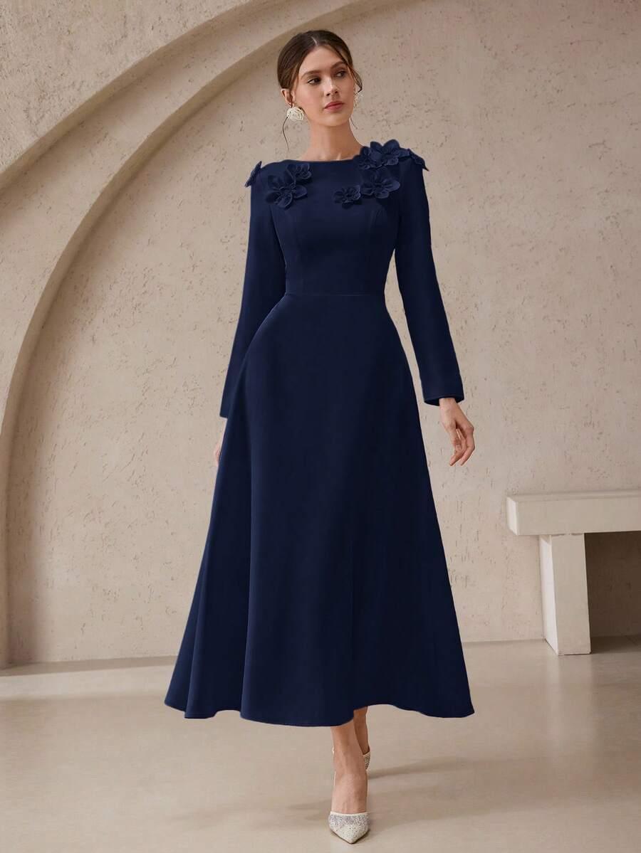MODELYN GRANATOWA MAXI SUKIENKA S06__S