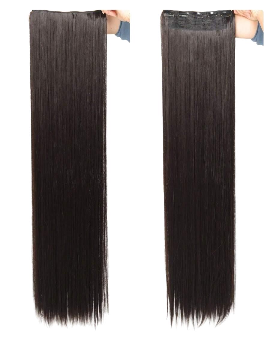 SHEIN BRĄZOWE SZTUCZNE WŁOSY PASMA S07__101CM