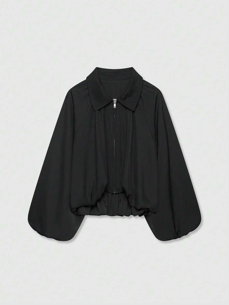 SHEIN CZARNA KURTKA BOMBER S06__M