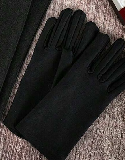 SHEIN CZARNE RĘKAWICZKI BASIC S07__OS