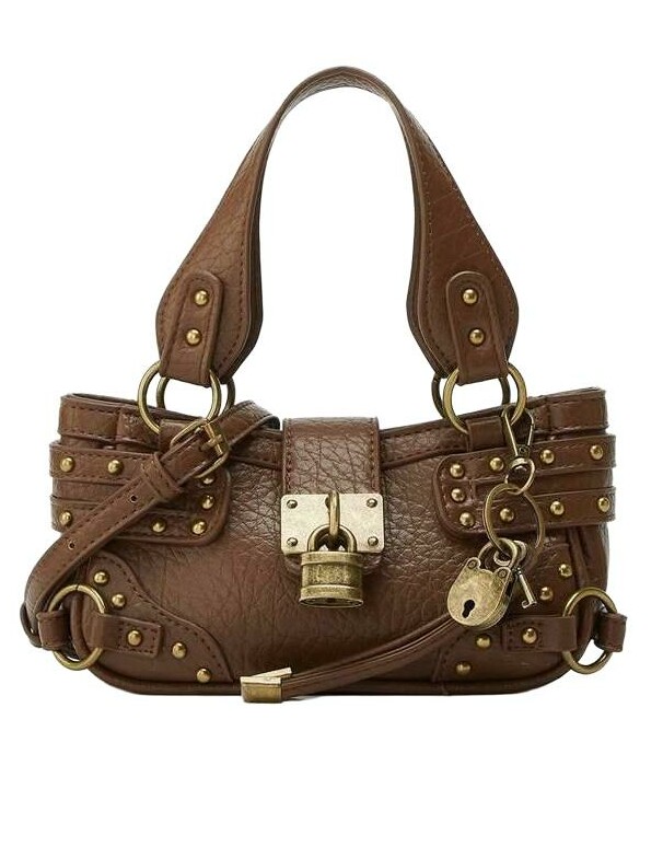 SHEIN BRĄZOWA TOREBKA ZDOBIENIE S07__24X11CM