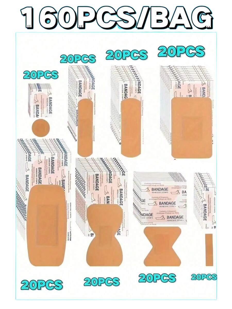 SHEIN ZESTAW WODOODPORNYCH PLASTRÓW W RÓŻNYCH ROZMIARACH S07__160-PACK