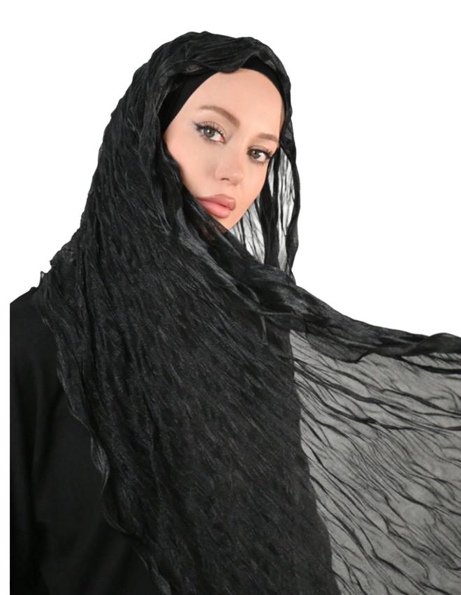 SHEIN CZARNA CHUSTA NA GŁOWĘ S07