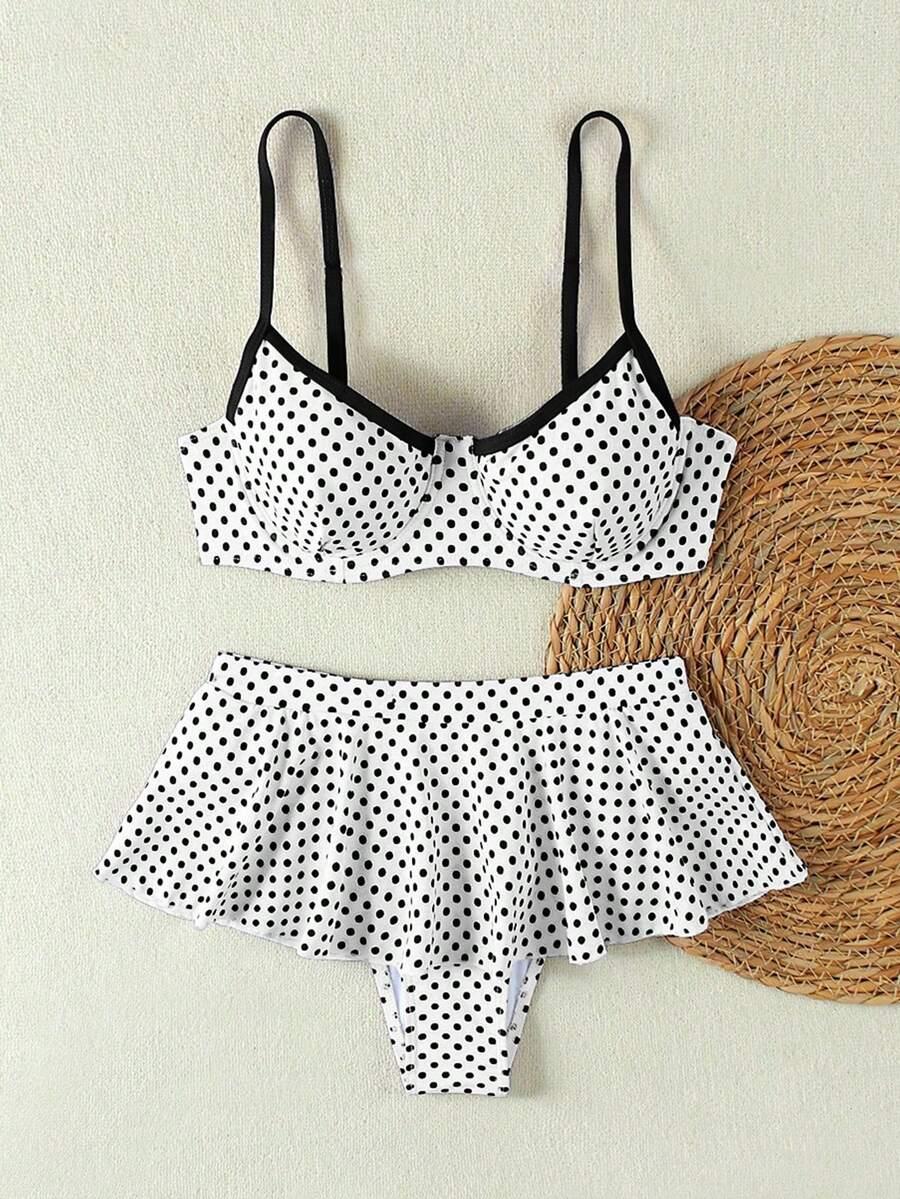 SHEIN DWUCZĘŚCIOWY STRÓJ KĄPIELOWY S09__L