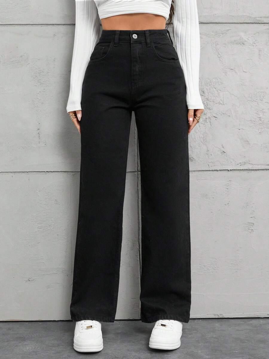 SHEIN CZARNE SPODNIE JEANS S06__M