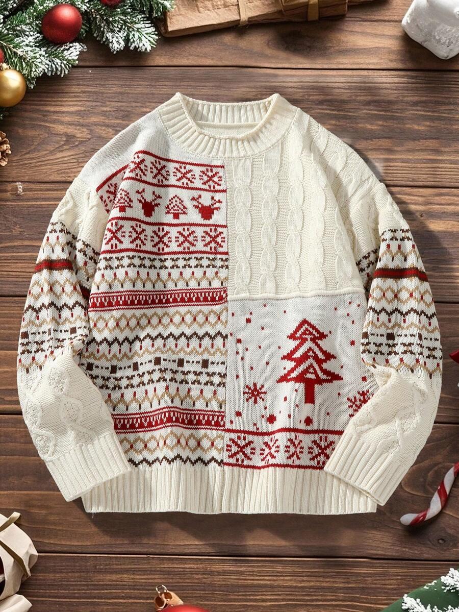MANFINITY SWETER MOTYW ŚWIĄTECZNY BDD__M
