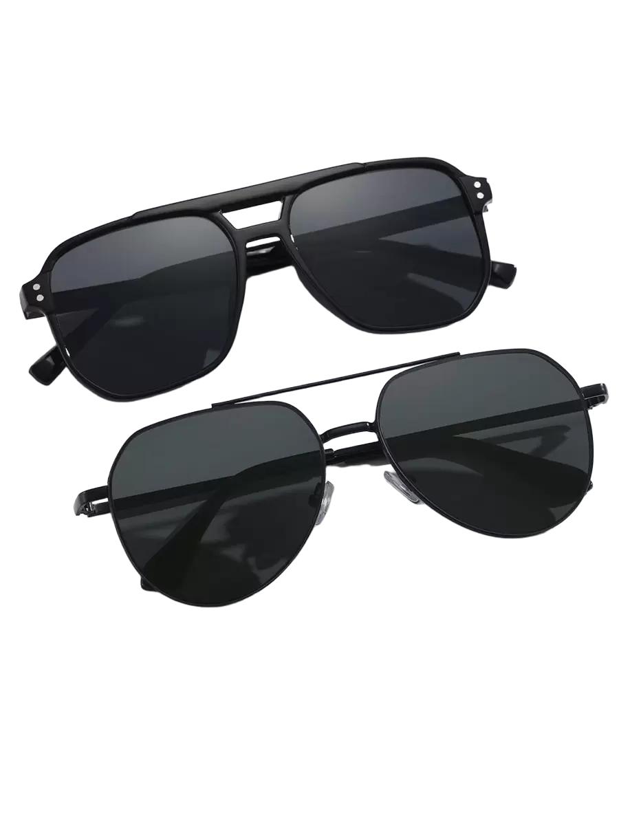 SHEIN CZARNE OKULARY PRZECIWSŁONECZNE S07__