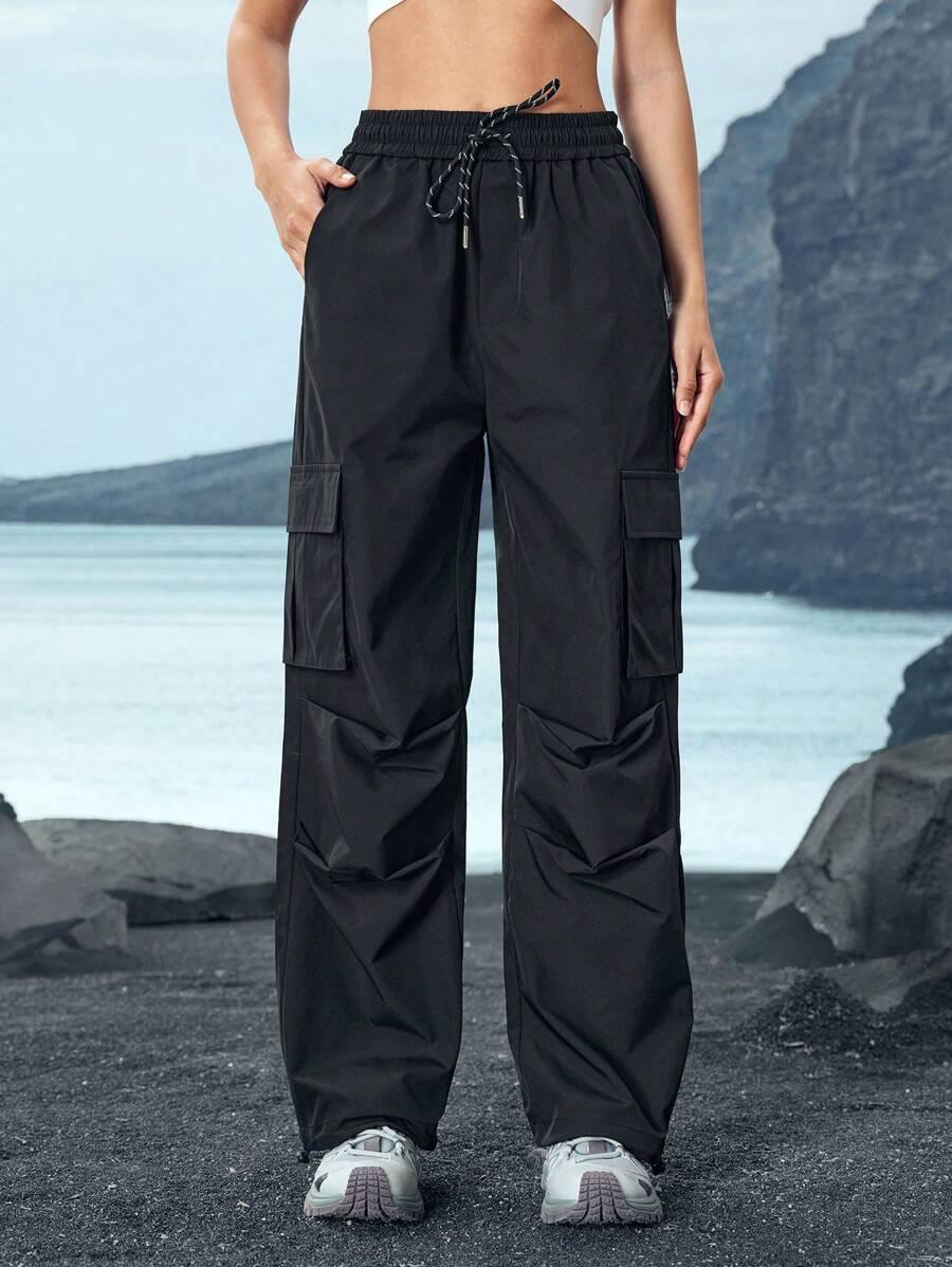 SHEIN CZARNE SPODNIE CARGO S06__S