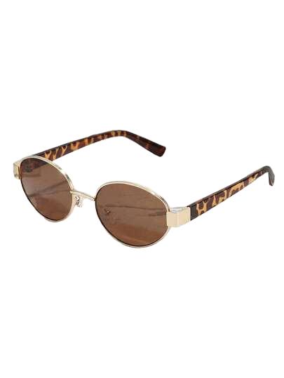 SHEIN BRĄZOWE OKULARY PRZECIWSŁONECZNE S07