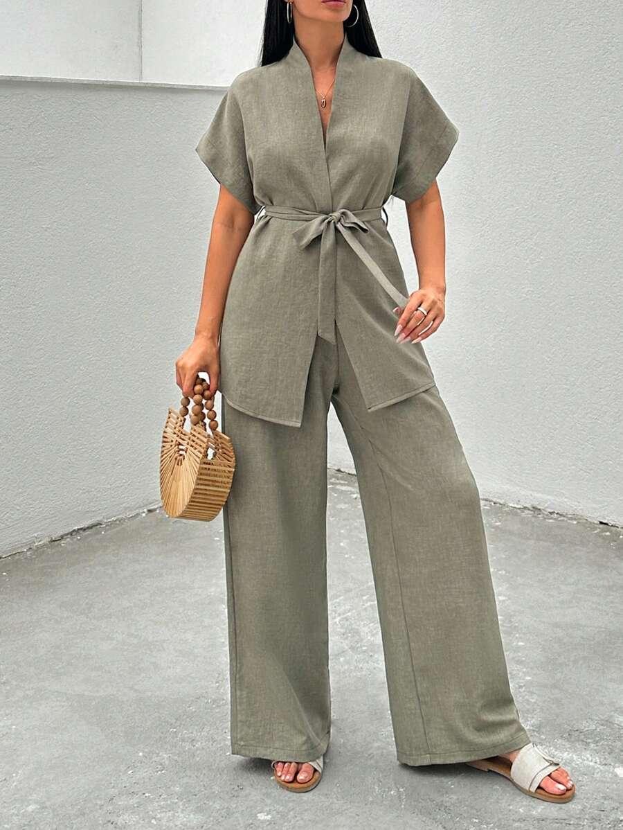 SHEIN BLUZKA SPODNIE KOMPLET S09__L