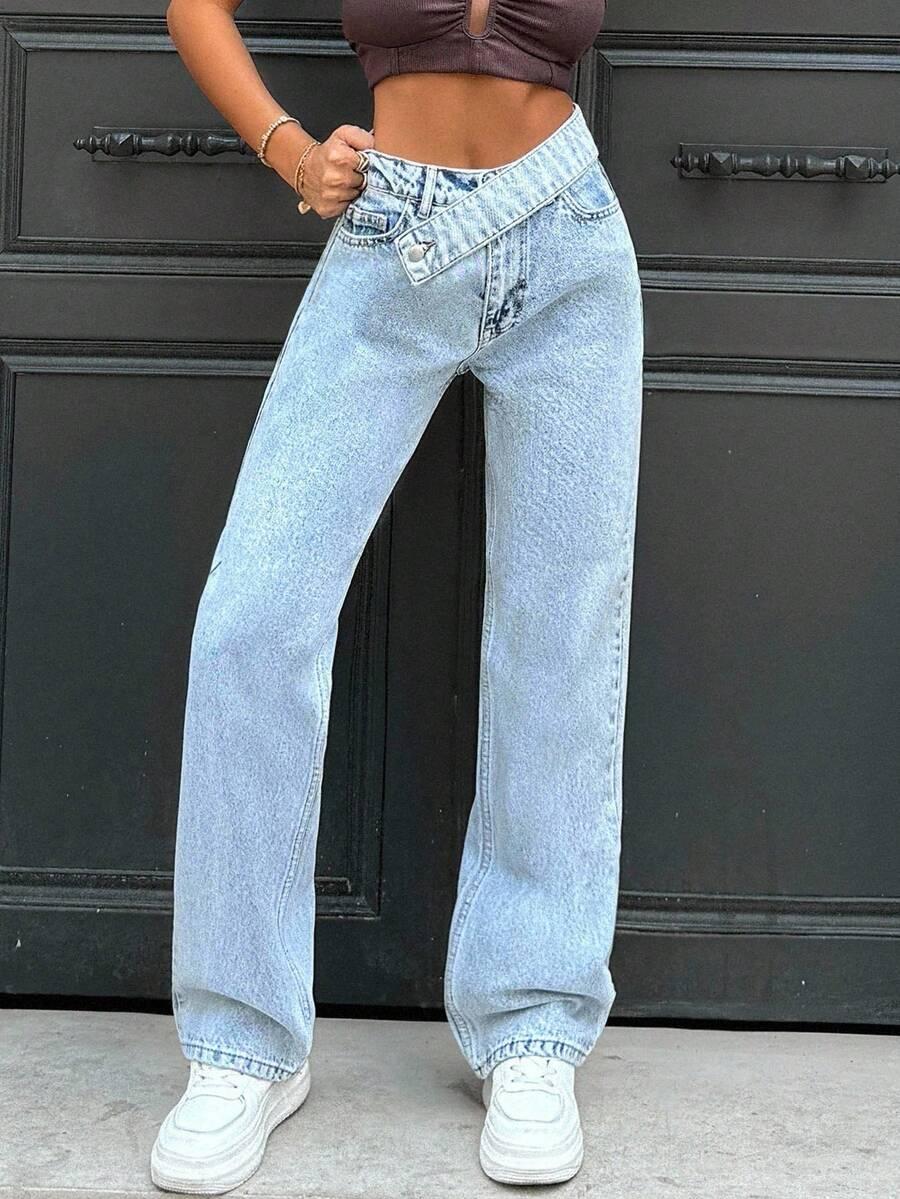 SHEIN NIEBIESKIE SPODNIE JEANSY S06__XS