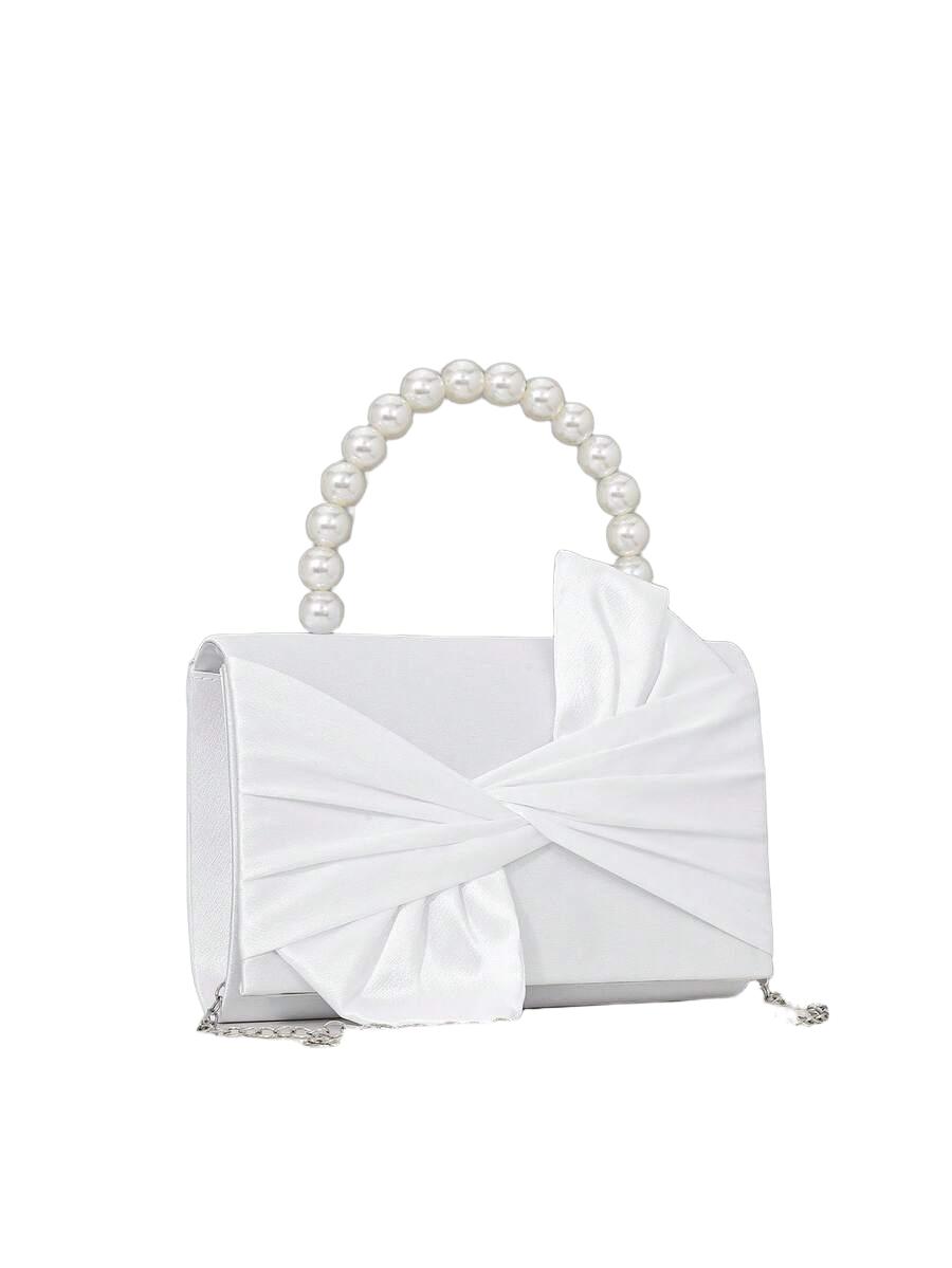 SHEIN BIAŁA TOREBKA ZDOBIENIE S07__20X13,2CM