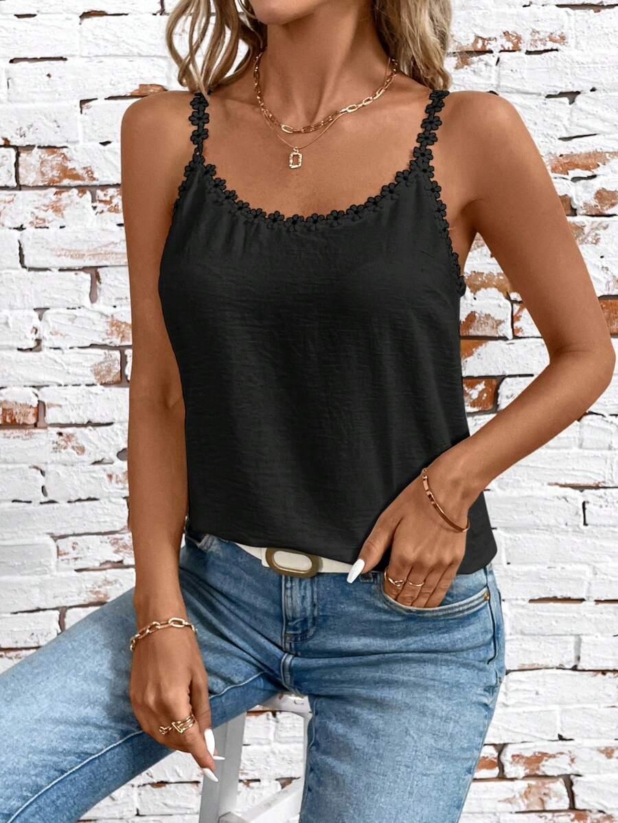 SHEIN CZARNA BLUZKA NA RAMIĄCZKACH S06__M