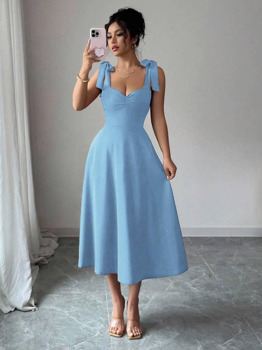 SHEIN NIEBIESKA SUKIENKA MIDI S06__M