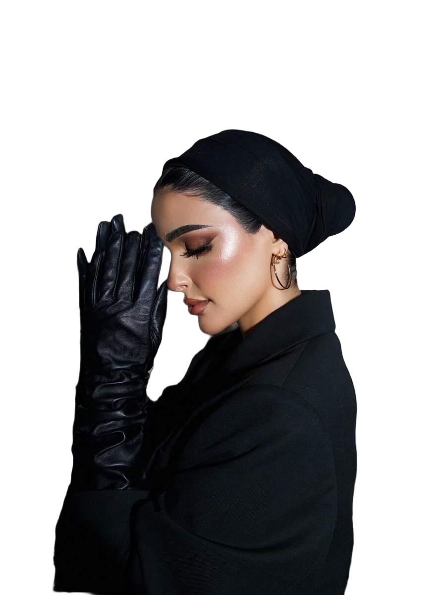 SHEIN CZARNA CHUSTA NA GŁOWĘ S07