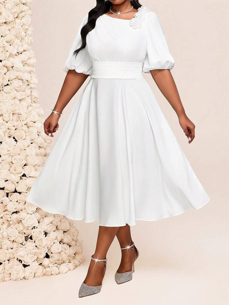 SHEIN BIAŁA SUKIENKA KWIATY S06__52
