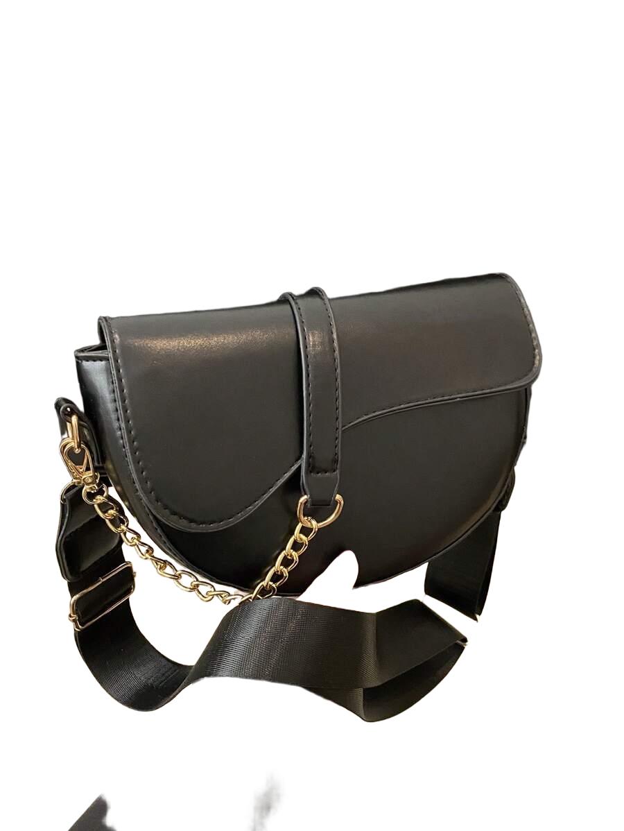 SHEIN CZARNA TOREBKA IMITACJA SKÓRY S07__25X7X16CM