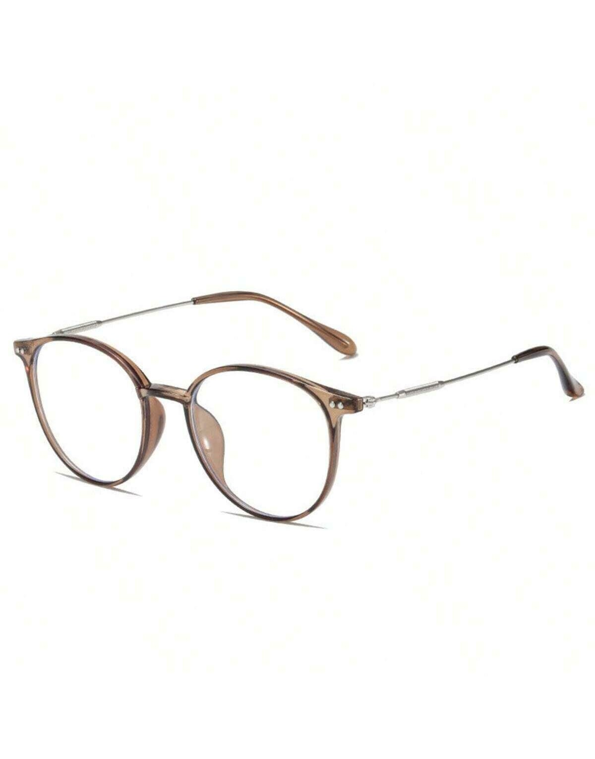 SHEIN BRĄZOWE OKULARY ZERÓWKI S07