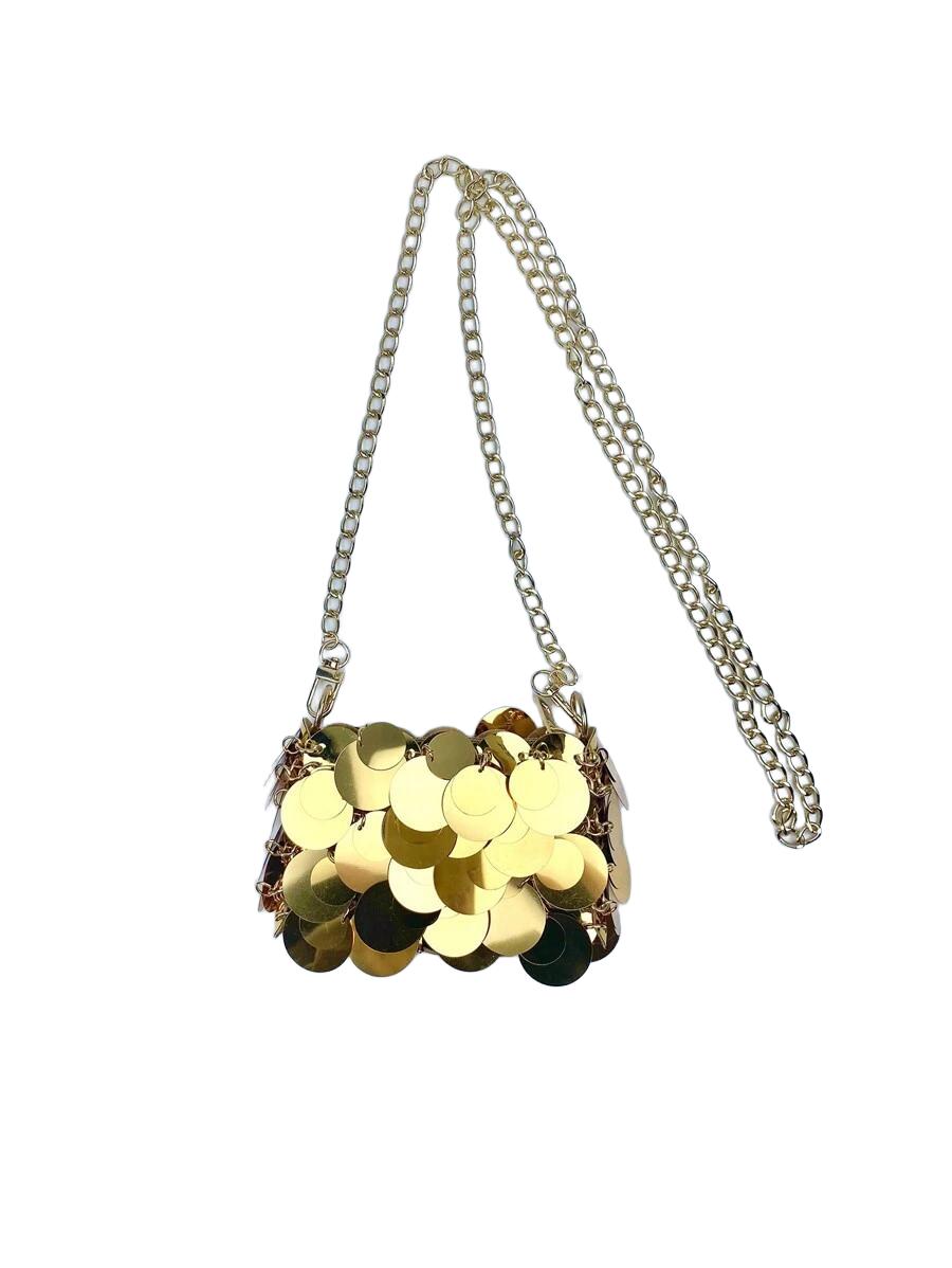 SHEIN ZŁOTA TOREBKA ZDOBIENIE S07__13X7CM