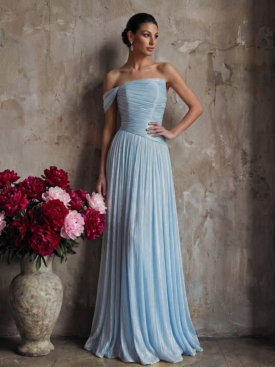SHEIN NIEBIESKA MAXI SUKIENKA S06__M