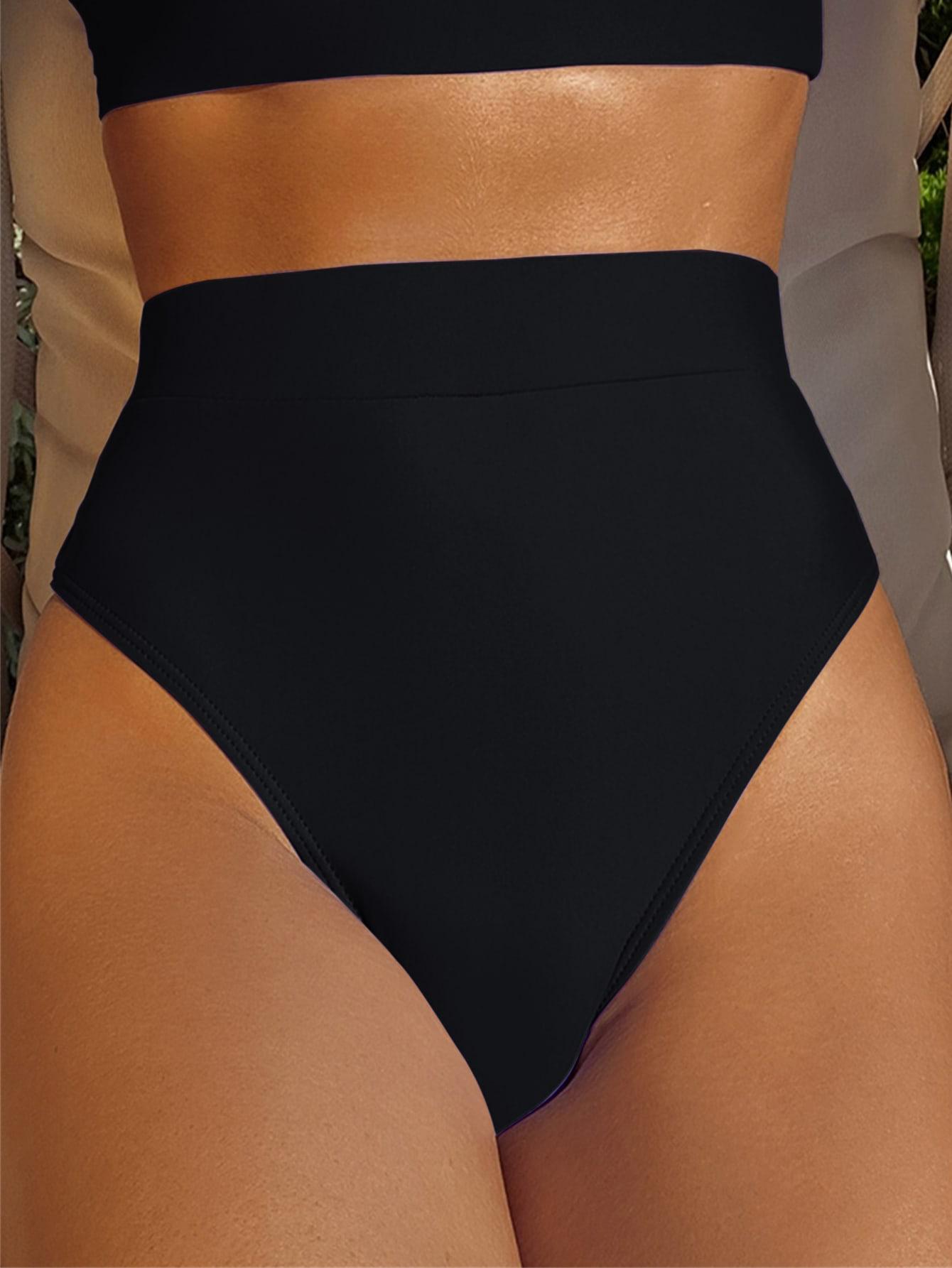 SHEIN CZARNY DÓŁ OD BIKINI S09__L