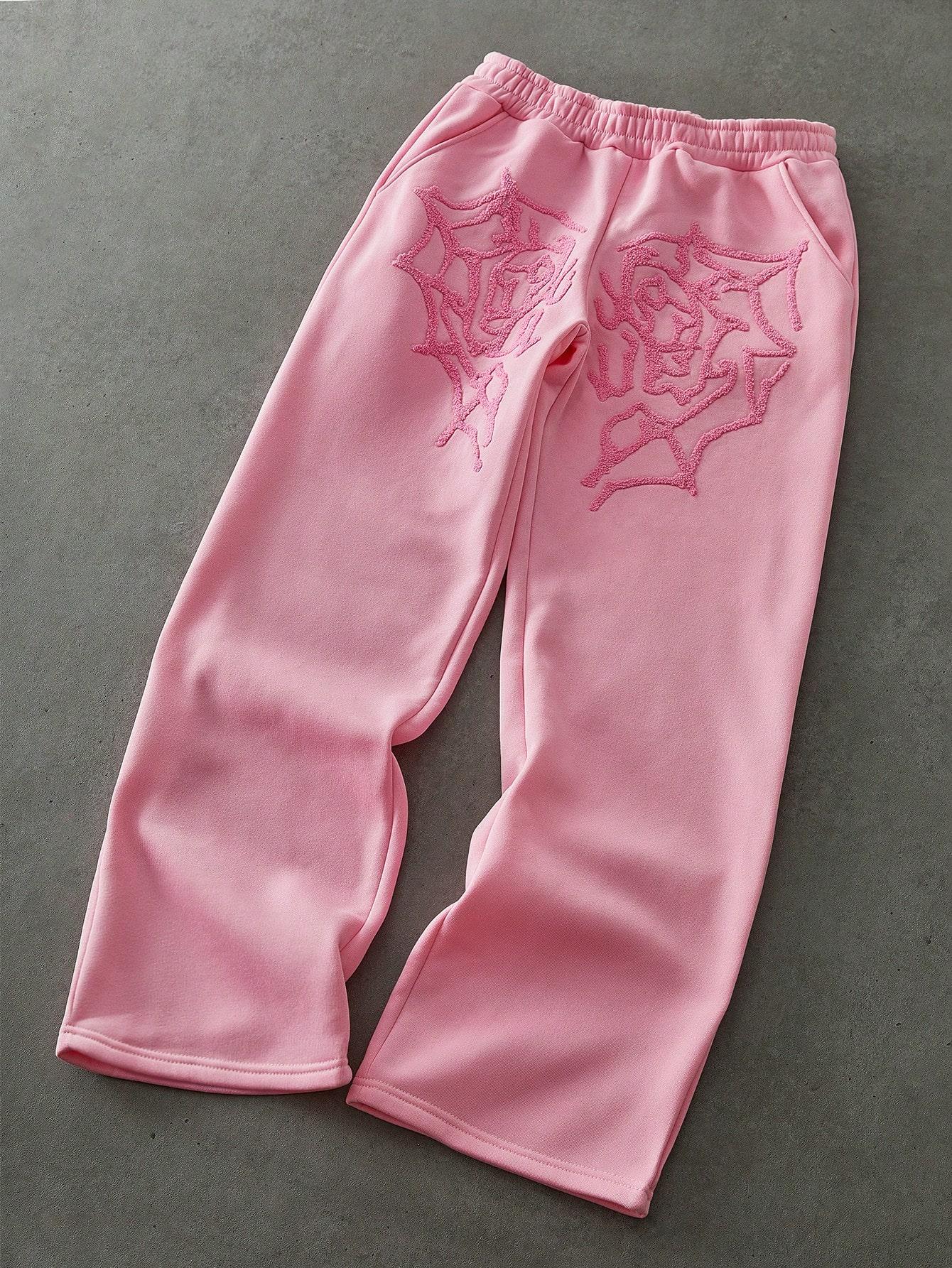 SHEIN RÓŻOWE SPODNIE DRESOWE S06__XXL