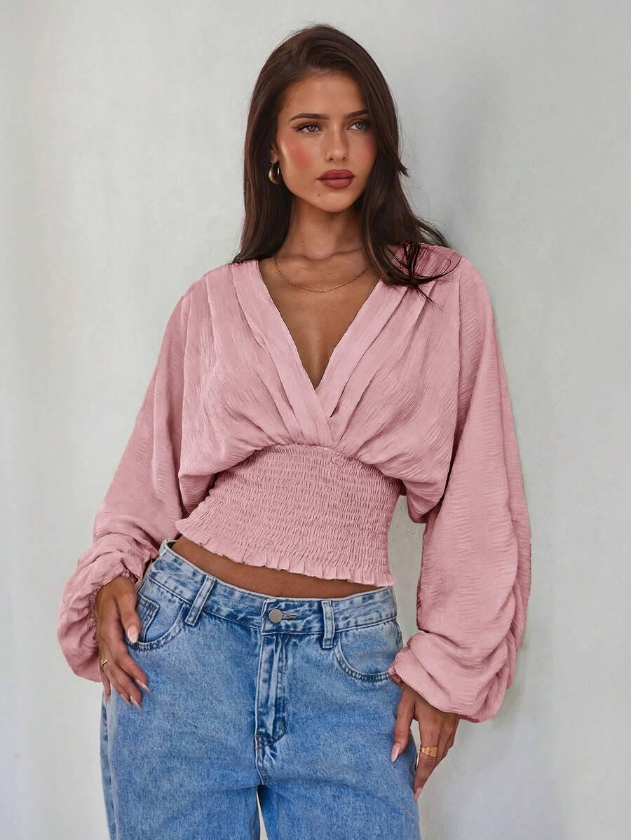 SHEIN BLUZKA Z DŁUGIM RĘKAWEM S09__M