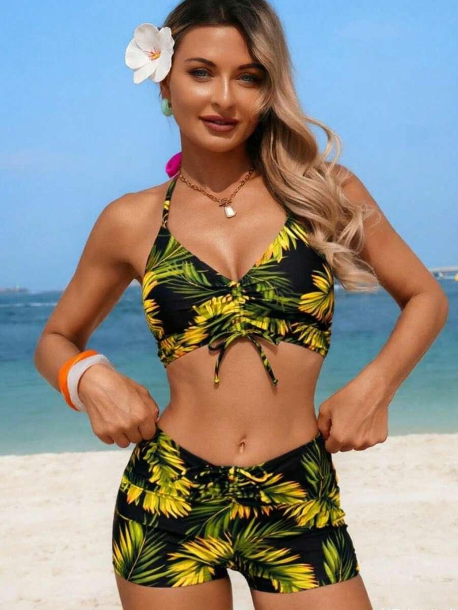 SWIM LUSHOIRE DWUCZĘŚCIOWY STRÓJ KĄPIELOWY WZÓR ROŚLINNY S09__M