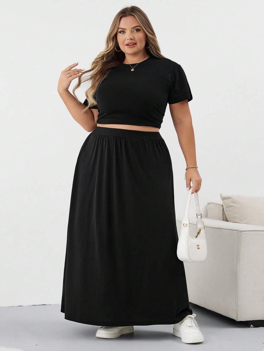SHEIN CZARNA SPÓDNICA MAXI S06__54