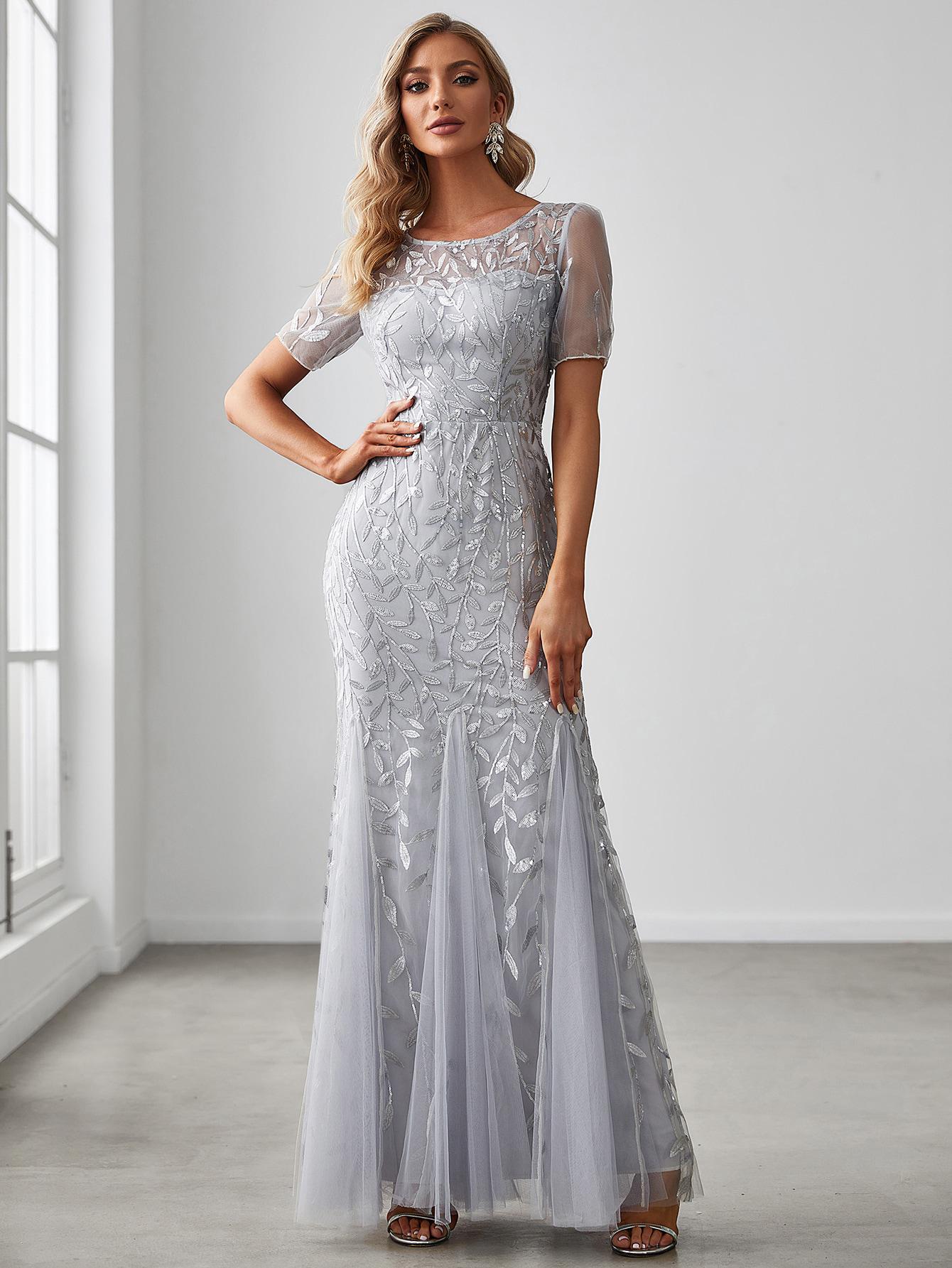 SHEIN MAXI SUKIENKA CEKINY ZDOBIENIE S06__XXL