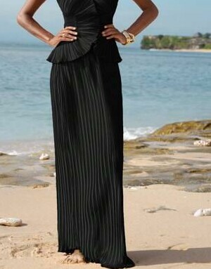 SHEIN CZARNA MAXI SPÓDNICA S06__M