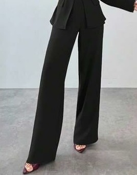 SHEIN CZARNE PROSTE SPODNIE S06__L