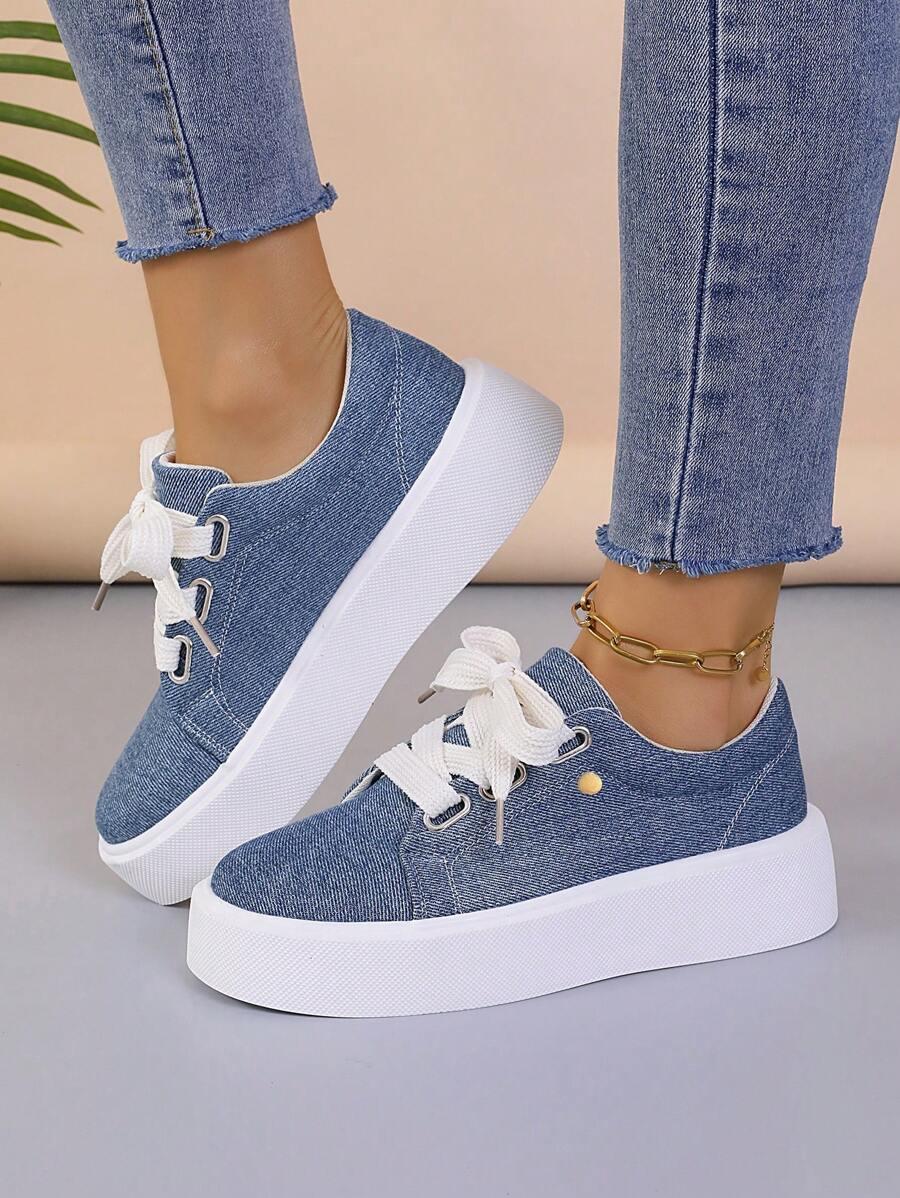 SHEIN NIEBIESKIE TRAMPKI PLATFORMA S06__39