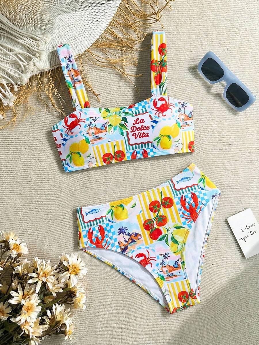 SHEIN DWUCZĘŚCIOWY STRÓJ KĄPIELOWY S09__152/158