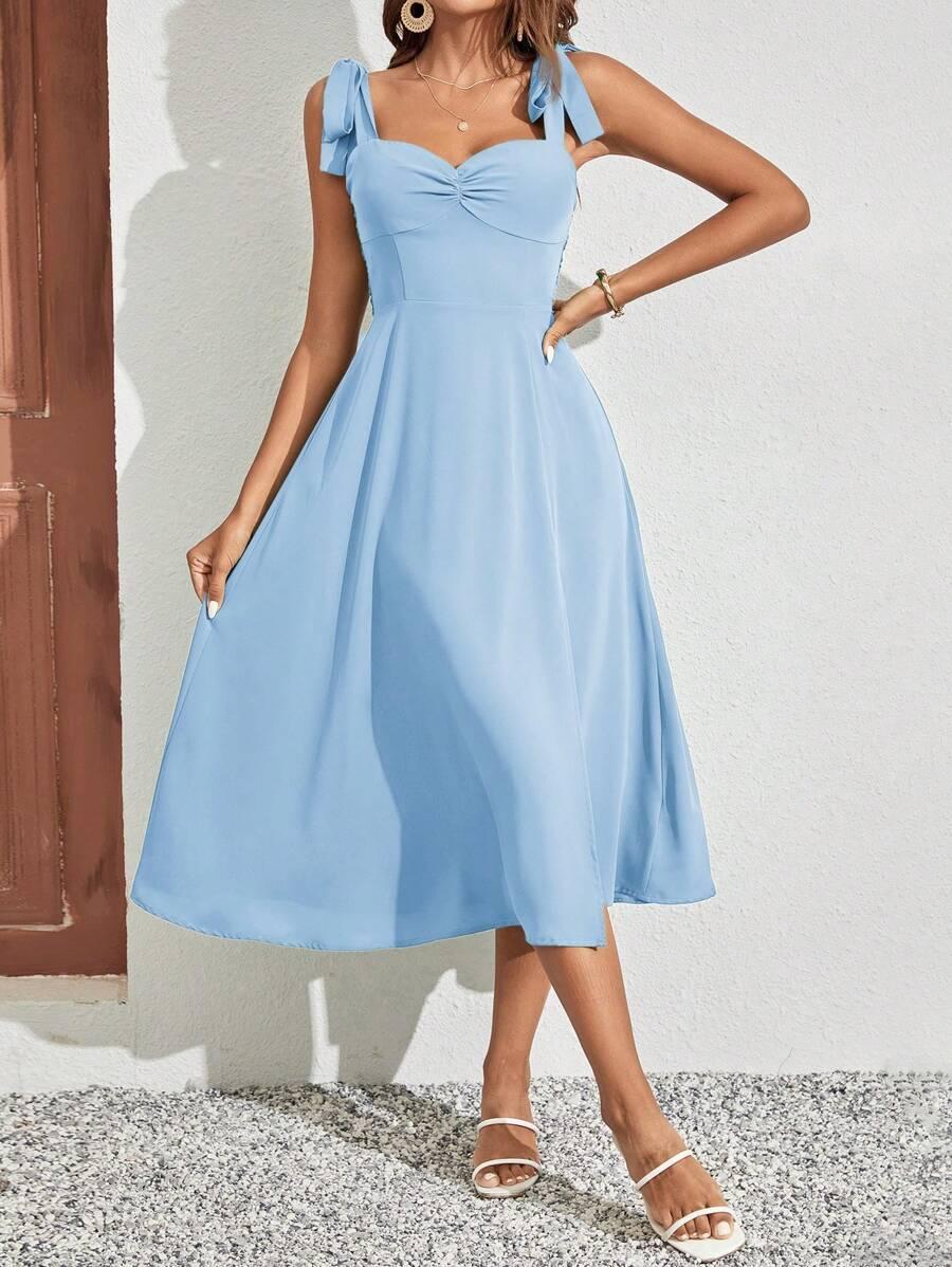 SHEIN NIEBIESKA MIDI SUKIENKA S06__XS