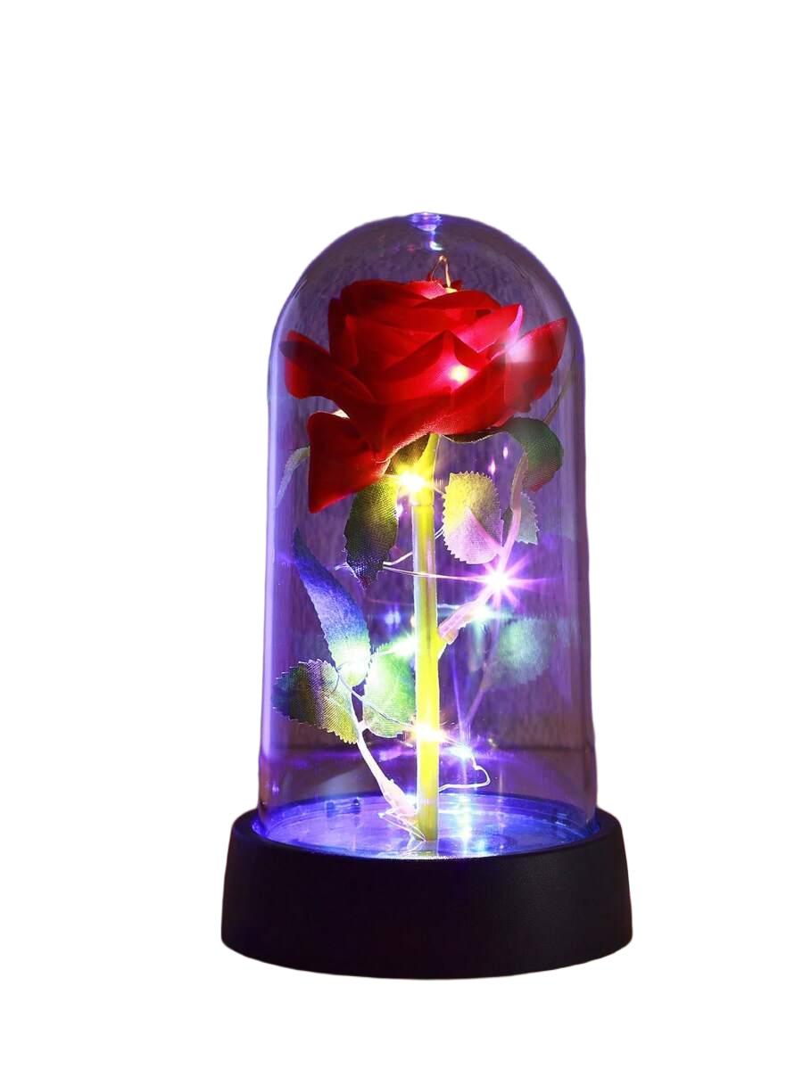 SHEIN LAMPKA NOCNA CZERWONA RÓŻA S07__8.5X15CM
