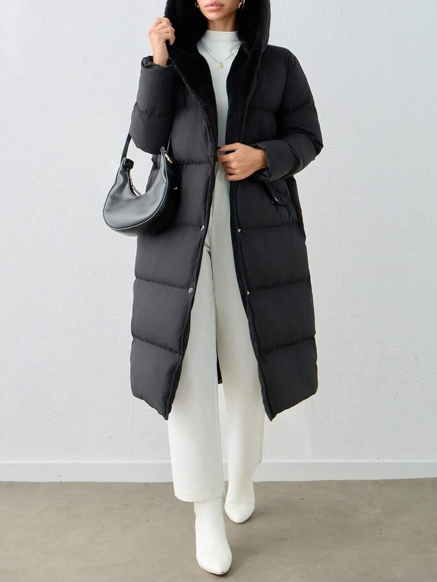 SHEIN CZARNA PIKOWANA KURTKA W01__L