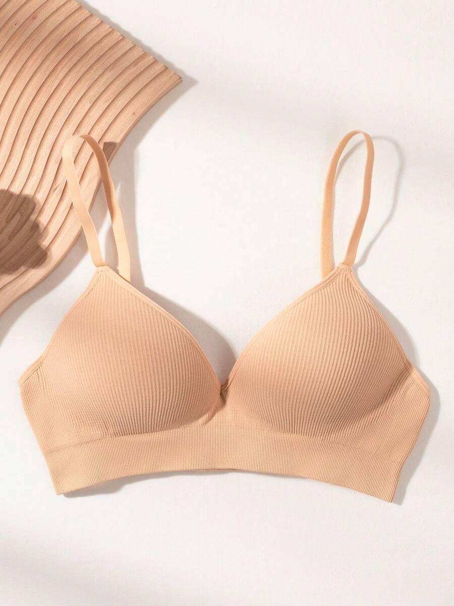 SHEIN BEŻOWY MIĘKKI BIUSTONOSZ S06__75C