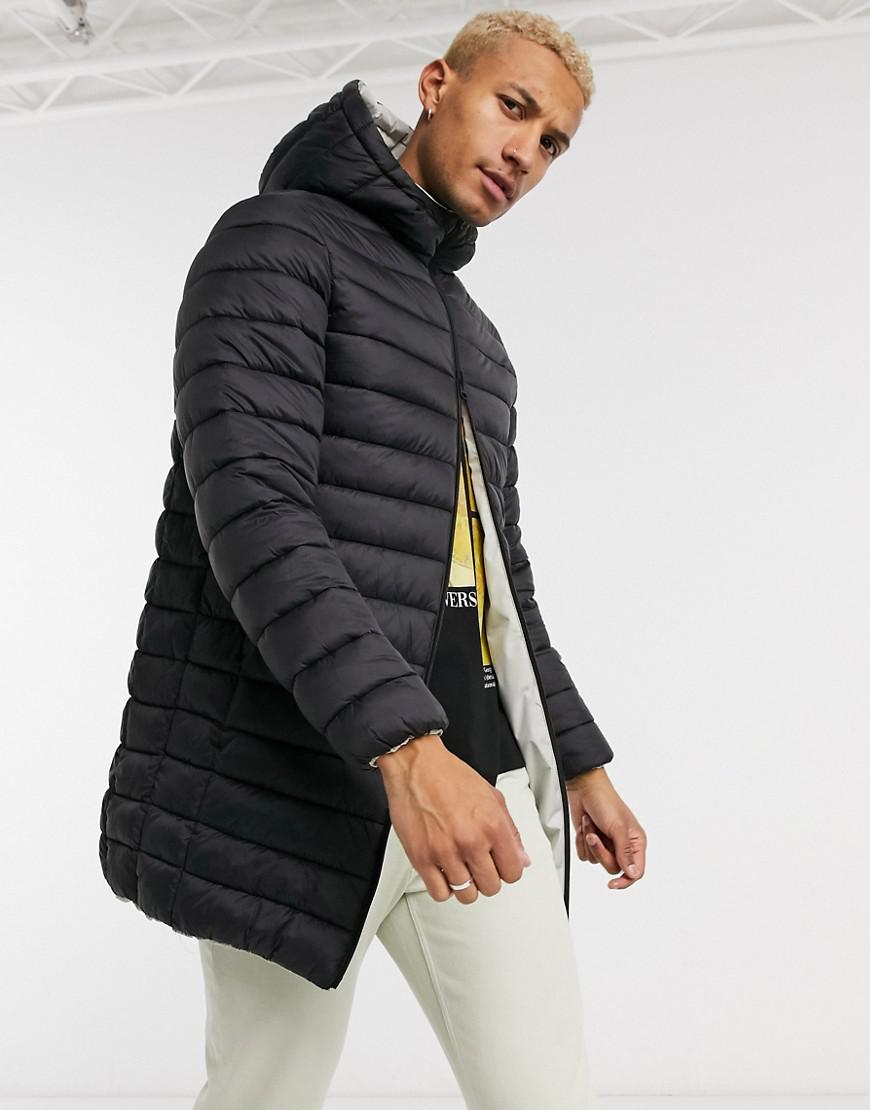 PULL&BEAR DWUSTRONNA KURTKA Z KAPTUREM ZAMEK W01__L
