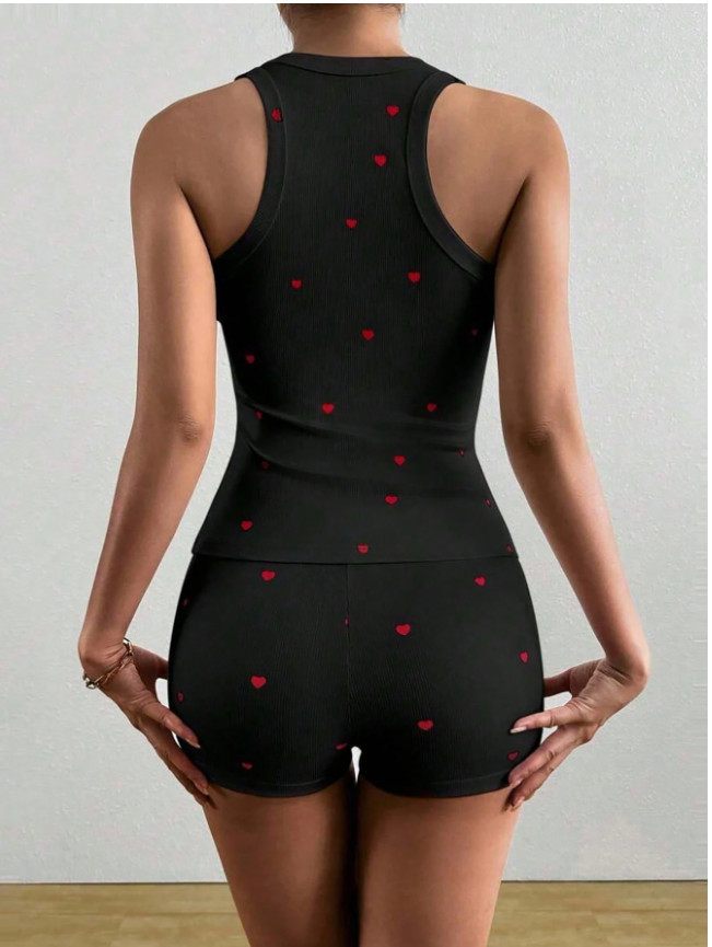 SHEIN TOP SPODENKI PIŻAMA KOMPLET S06__L