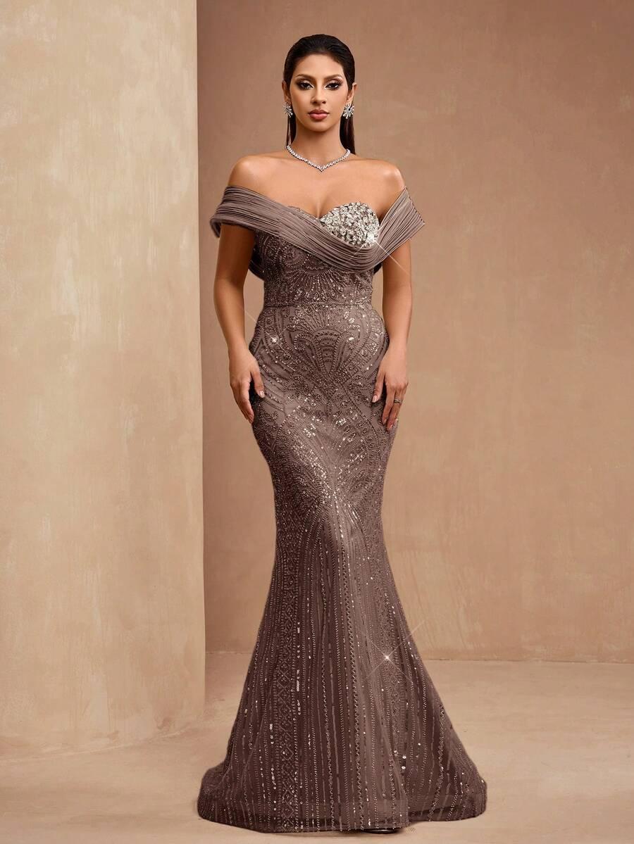 SHEIN ZDOBIONA MAXI SUKIENKA S06__XXL