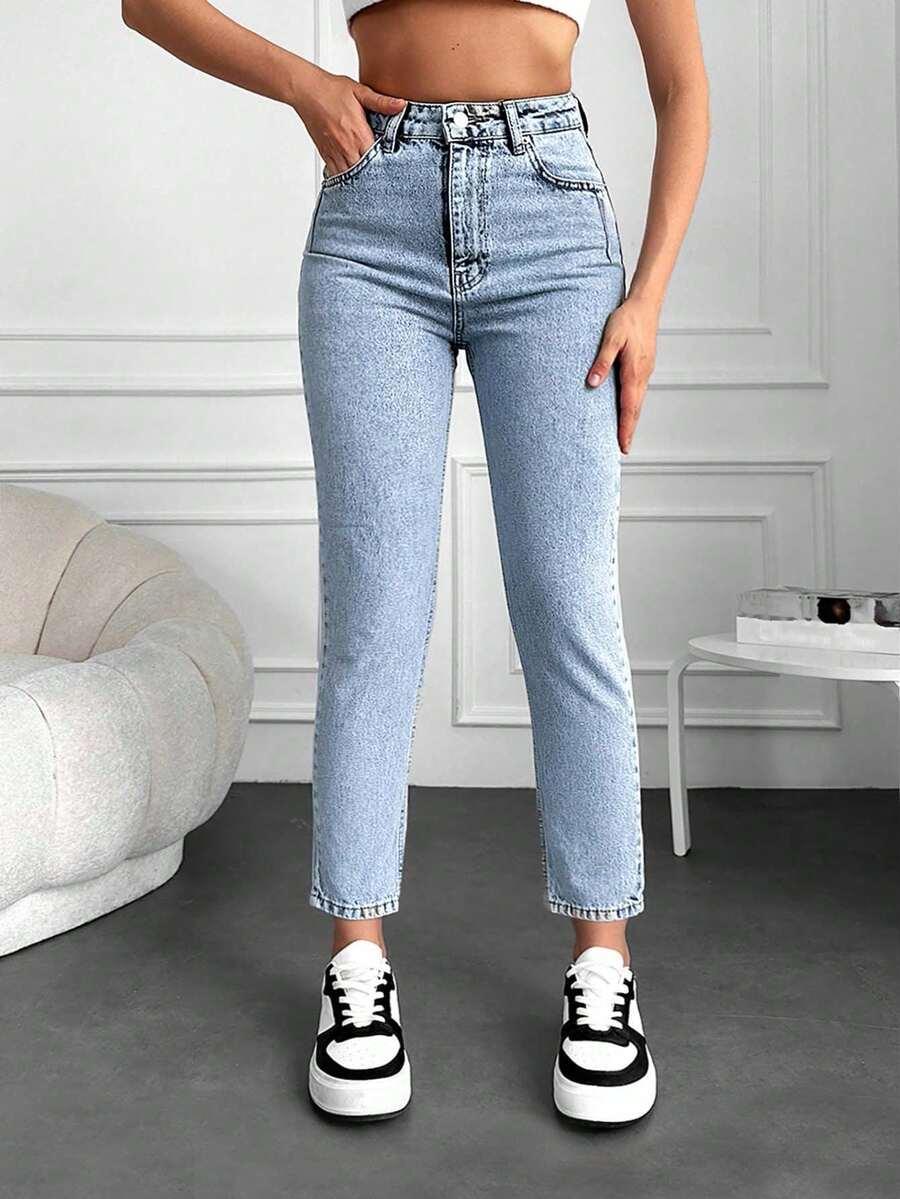 EURMUSE NIEBIESKIE SPODNIE JEANS S06__S