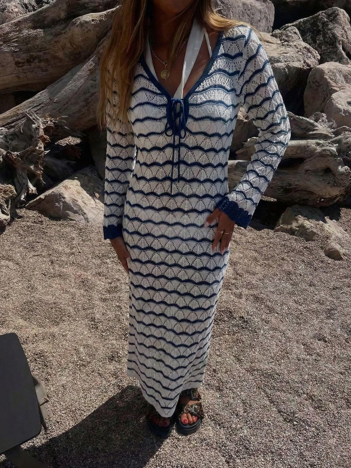 SHEIN DZIANINOWA MAXI SUKIENKA S06__L