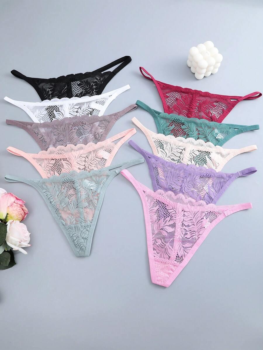 SHEIN STRINGI KORONKA 10-PACK S06__M