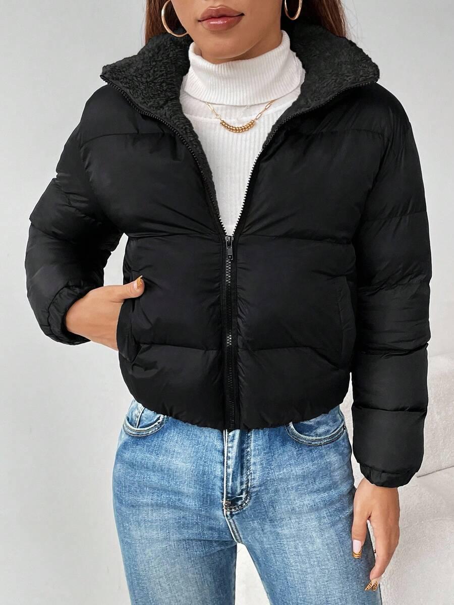 SHEIN CZARNA KURTKA ZAMEK W01__XS