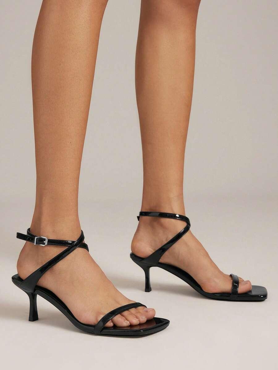 SHEIN CZARNE SANDAŁY OBCAS S06__37