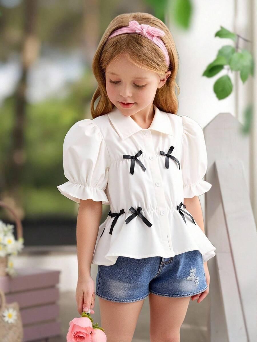 SHEIN BIAŁA KOSZULA ZDOBIENIE S06__140-146