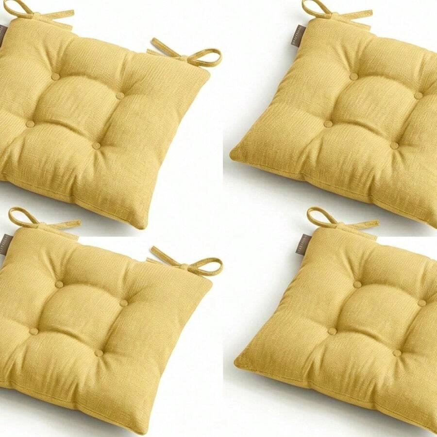 SHEIN ŻÓŁTE PODUSZKI NA KRZESŁA 4PACK S07__40X40