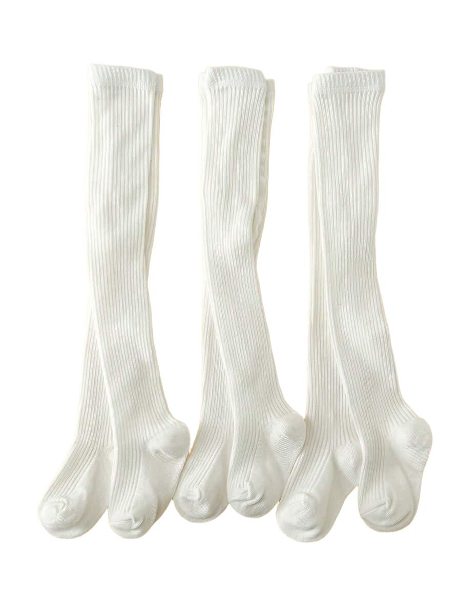 SHEIN BIAŁE RAJSTOPY PRĄŻKI 3-PACK S07__98/104